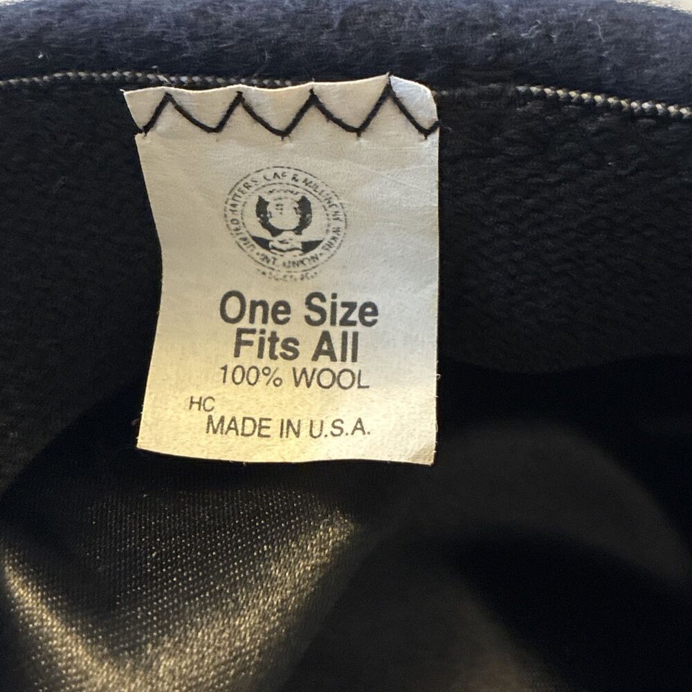 United Hatters UHCMW Cap VTG NY Cabbie Newsboy Navy Blue Hat 100% Wool Made USA - Picture 6 of 11